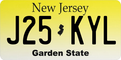 NJ license plate J25KYL