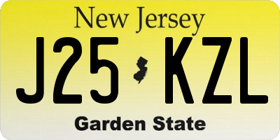 NJ license plate J25KZL