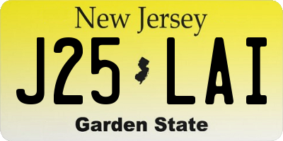 NJ license plate J25LAI