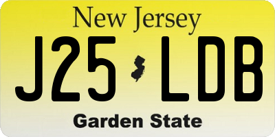NJ license plate J25LDB