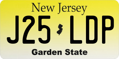 NJ license plate J25LDP