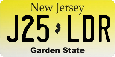 NJ license plate J25LDR