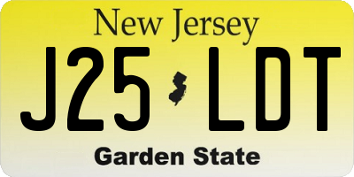 NJ license plate J25LDT