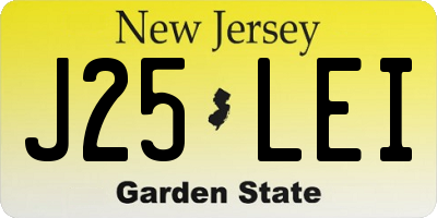 NJ license plate J25LEI