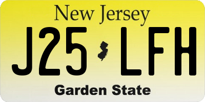 NJ license plate J25LFH