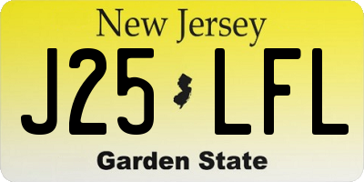 NJ license plate J25LFL