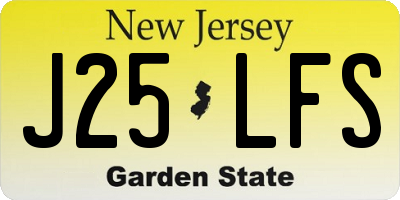 NJ license plate J25LFS