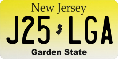 NJ license plate J25LGA