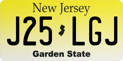 NJ license plate J25LGJ