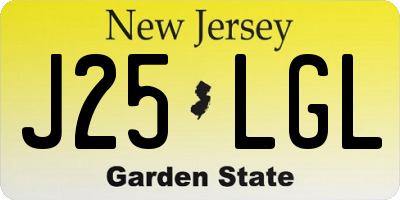 NJ license plate J25LGL