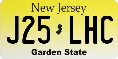NJ license plate J25LHC