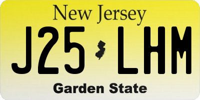 NJ license plate J25LHM