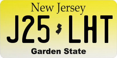 NJ license plate J25LHT