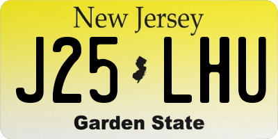 NJ license plate J25LHU