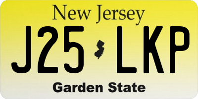 NJ license plate J25LKP