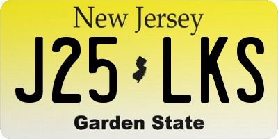 NJ license plate J25LKS