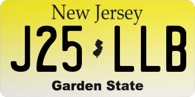NJ license plate J25LLB