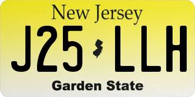 NJ license plate J25LLH