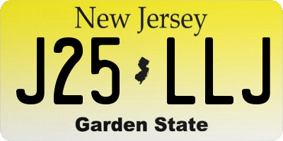 NJ license plate J25LLJ
