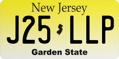 NJ license plate J25LLP