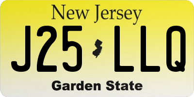NJ license plate J25LLQ
