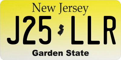 NJ license plate J25LLR