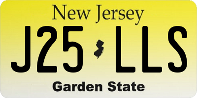 NJ license plate J25LLS