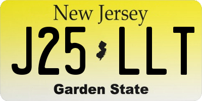 NJ license plate J25LLT