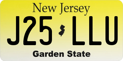 NJ license plate J25LLU