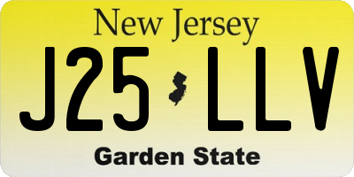 NJ license plate J25LLV
