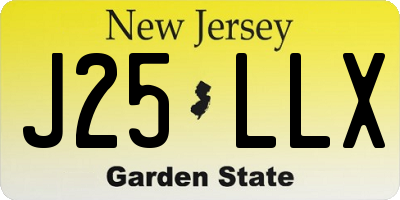 NJ license plate J25LLX