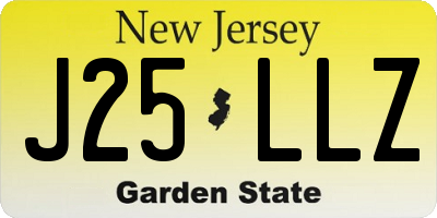 NJ license plate J25LLZ