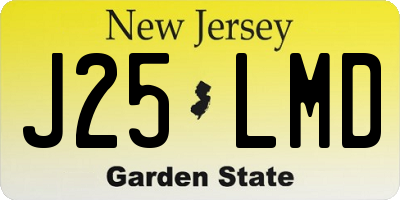 NJ license plate J25LMD