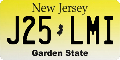 NJ license plate J25LMI