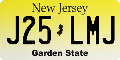 NJ license plate J25LMJ