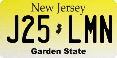 NJ license plate J25LMN