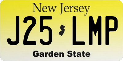 NJ license plate J25LMP