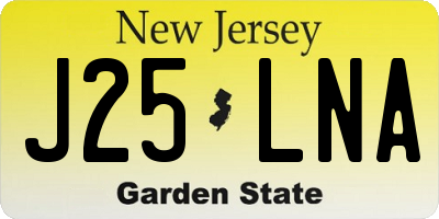 NJ license plate J25LNA