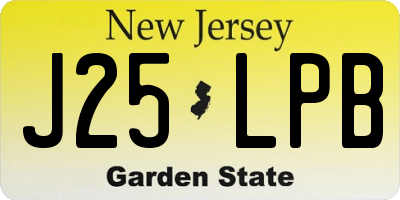 NJ license plate J25LPB