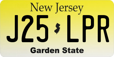 NJ license plate J25LPR