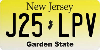 NJ license plate J25LPV