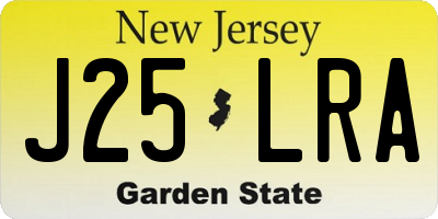 NJ license plate J25LRA