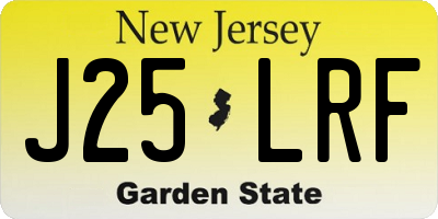 NJ license plate J25LRF