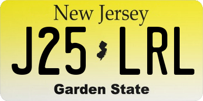 NJ license plate J25LRL