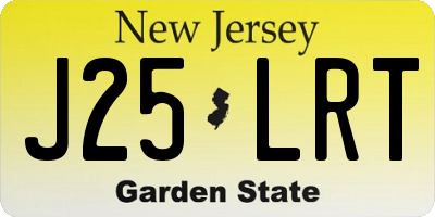 NJ license plate J25LRT