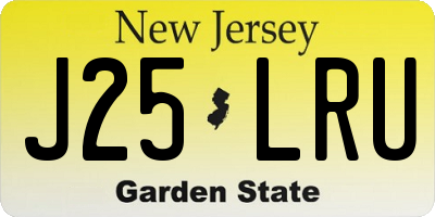 NJ license plate J25LRU