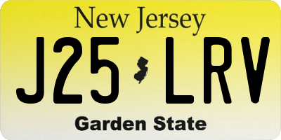 NJ license plate J25LRV
