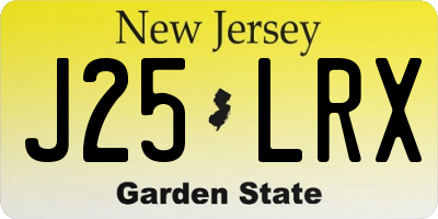 NJ license plate J25LRX