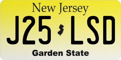 NJ license plate J25LSD
