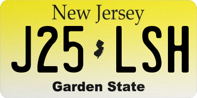 NJ license plate J25LSH